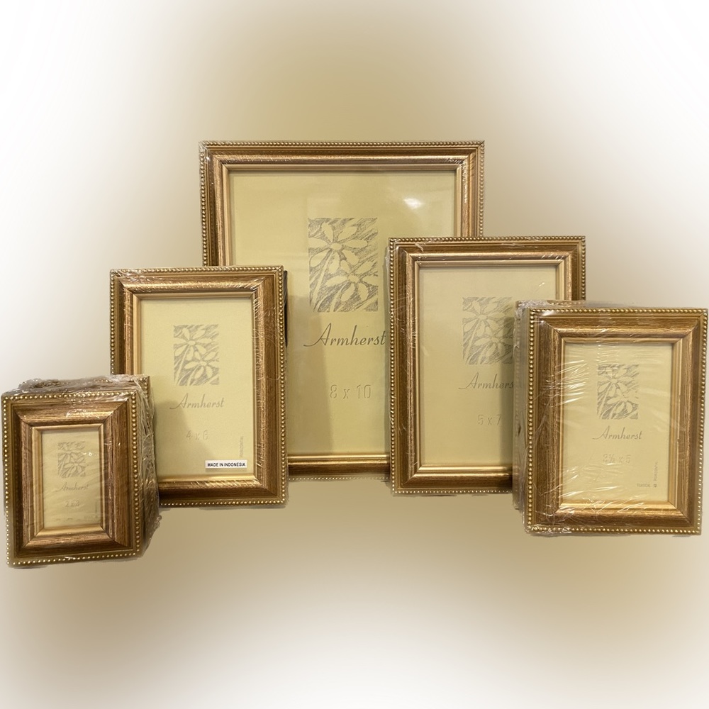 10 piece gold picture frame set
